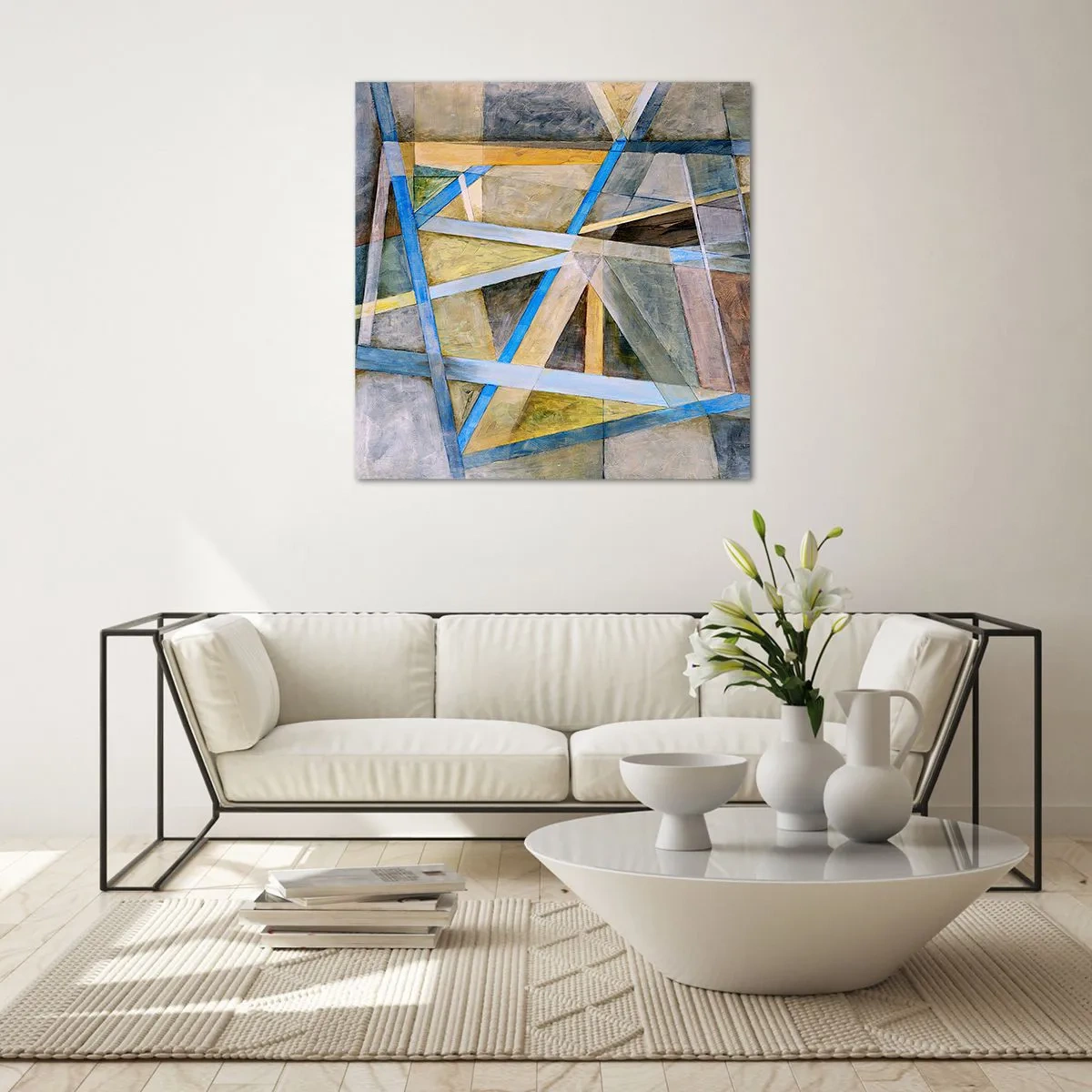 Quadro su vetro - Dritto o obliquo? - 30x30 cm