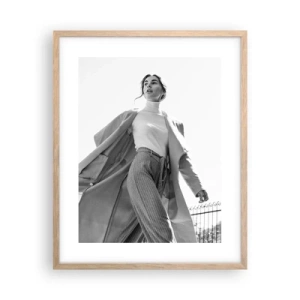 Poster in cornice rovere chiaro - Vieni con me? - 40x50 cm