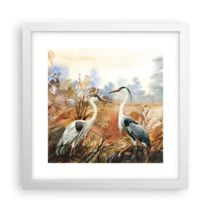 Poster in cornice bianca - Dove in autunno? - 30x30 cm