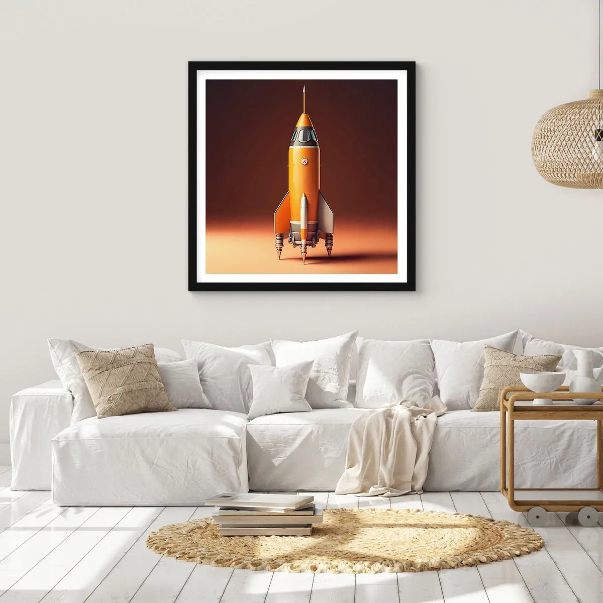 Poster in cornice nera - Si inizia dai sogni - 30x30 cm
