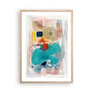 Poster in cornice rovere chiaro - Il gioco dei colori - 50x70 cm