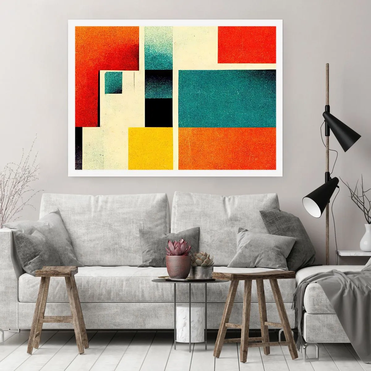 Poster - Astrazione geometrica: energia buona - 91x61 cm