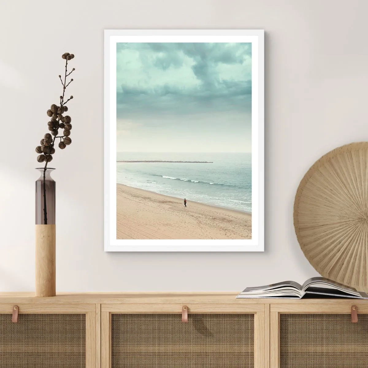 Poster in cornice bianca - Cercando la pace - 70x100 cm