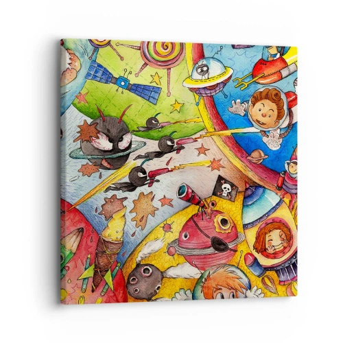 Quadro su tela - Stampe su Tela - La grande avventura nel cosmo - 30x30 cm