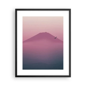 Poster in cornice nera - Viandanti sopra le nuvole - 40x50 cm