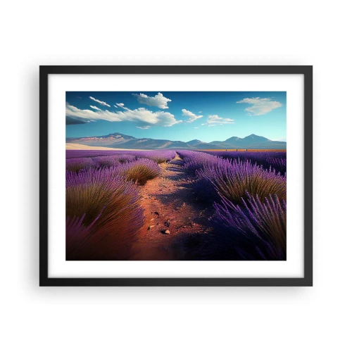 Poster in cornice nera - Campi profumati - 50x40 cm