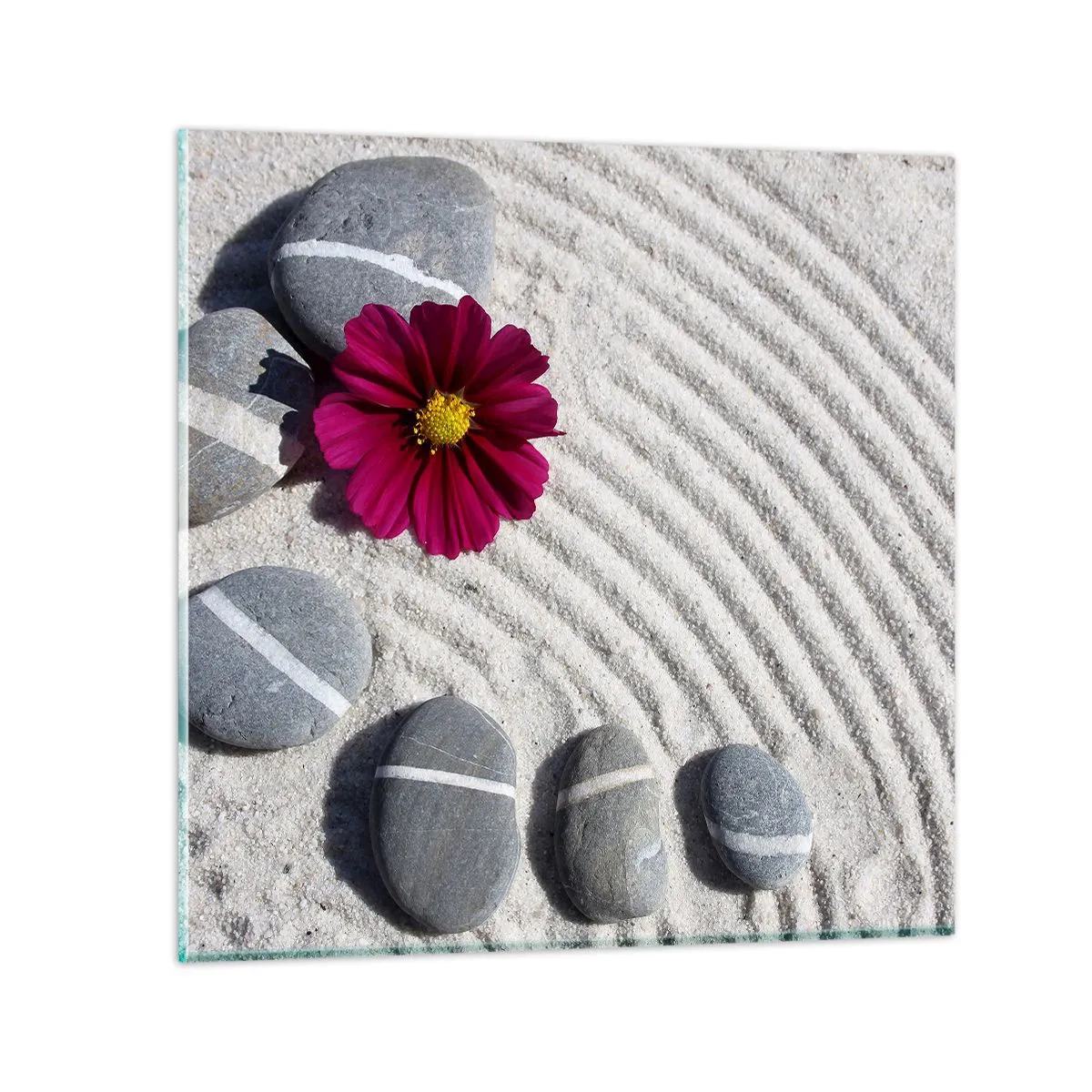 Quadro su vetro - Energia e pace nel cerchio magico della natura - 70x70 cm