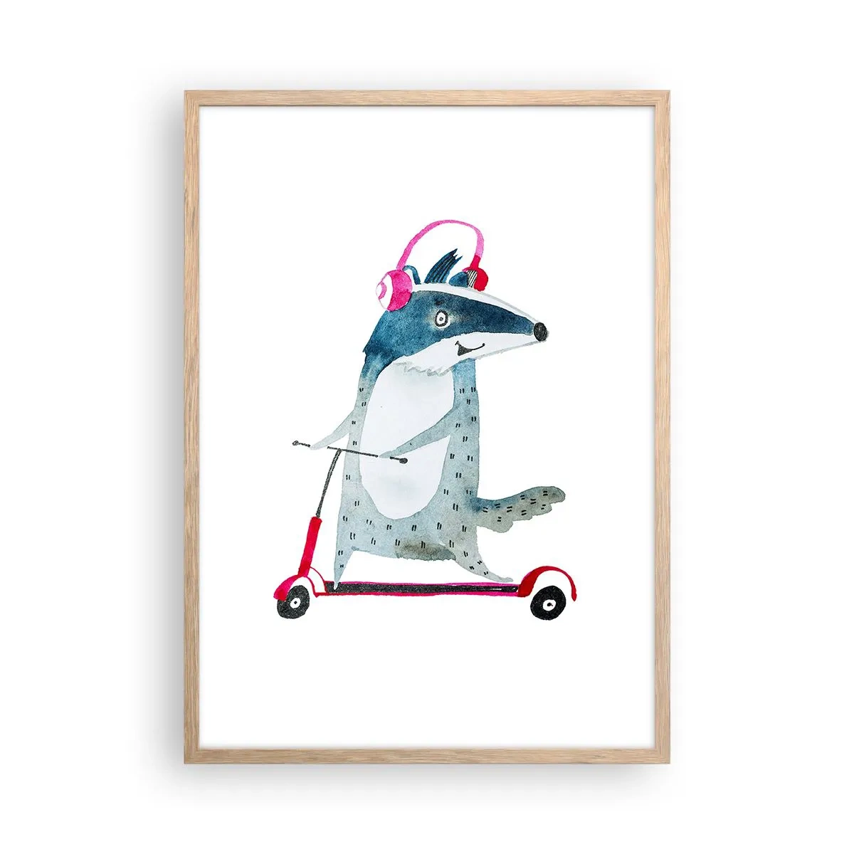 Poster in cornice rovere chiaro - Tassi di gioia - 50x70 cm