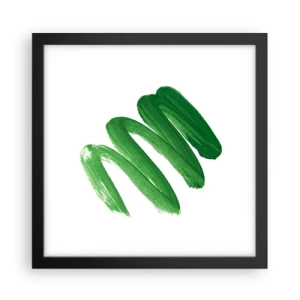 Poster in cornice nera - Scherzo verde - 30x30 cm