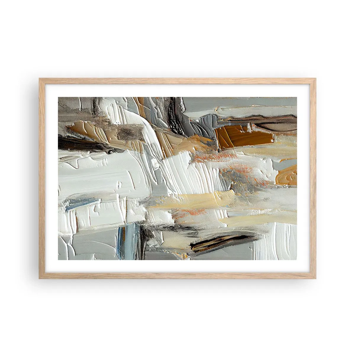 Poster in cornice rovere chiaro - Strati colorati - 70x50 cm