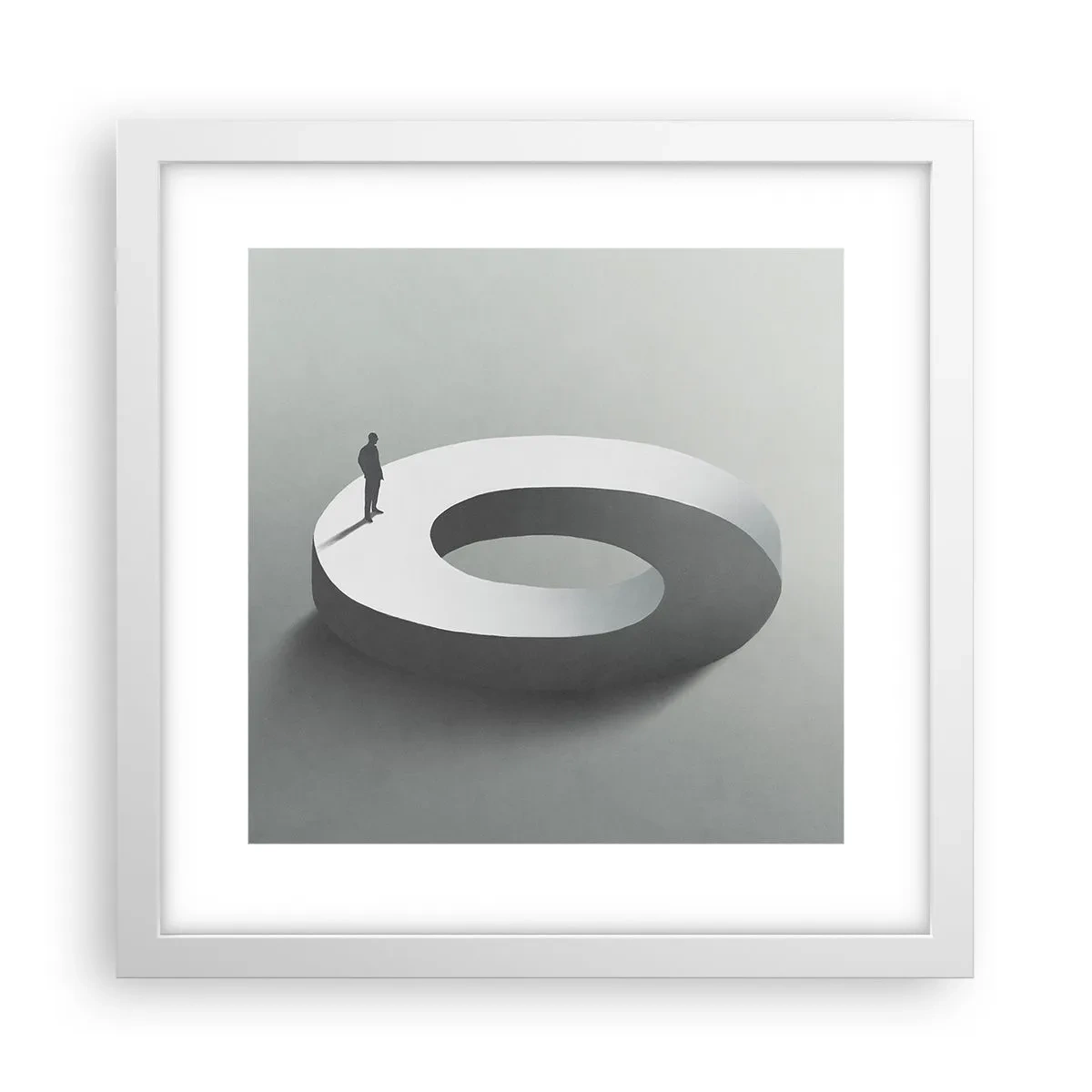 Poster in cornice bianca - Prova a cavartela - 30x30 cm