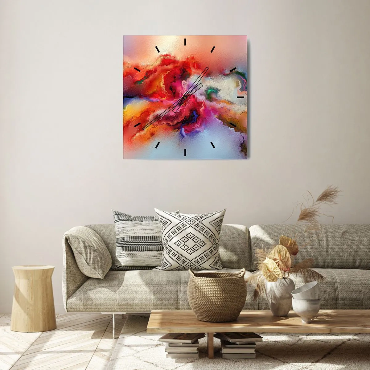 Orologio da parete - Orologio in Vetro - Come afferrare i sogni: fumo - 40x40 cm