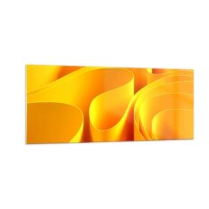 Quadro su vetro - Come onde di sole - 100x40 cm