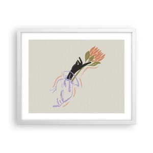 Poster in cornice bianca - Tocco delicato - 50x40 cm