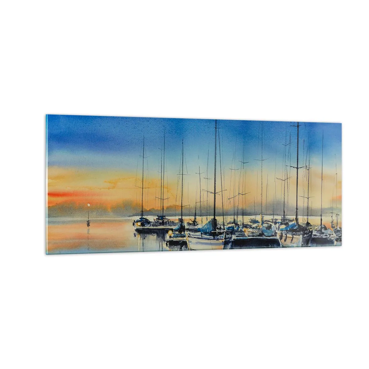 Quadro su vetro - La fine di una buona giornata - 100x40 cm