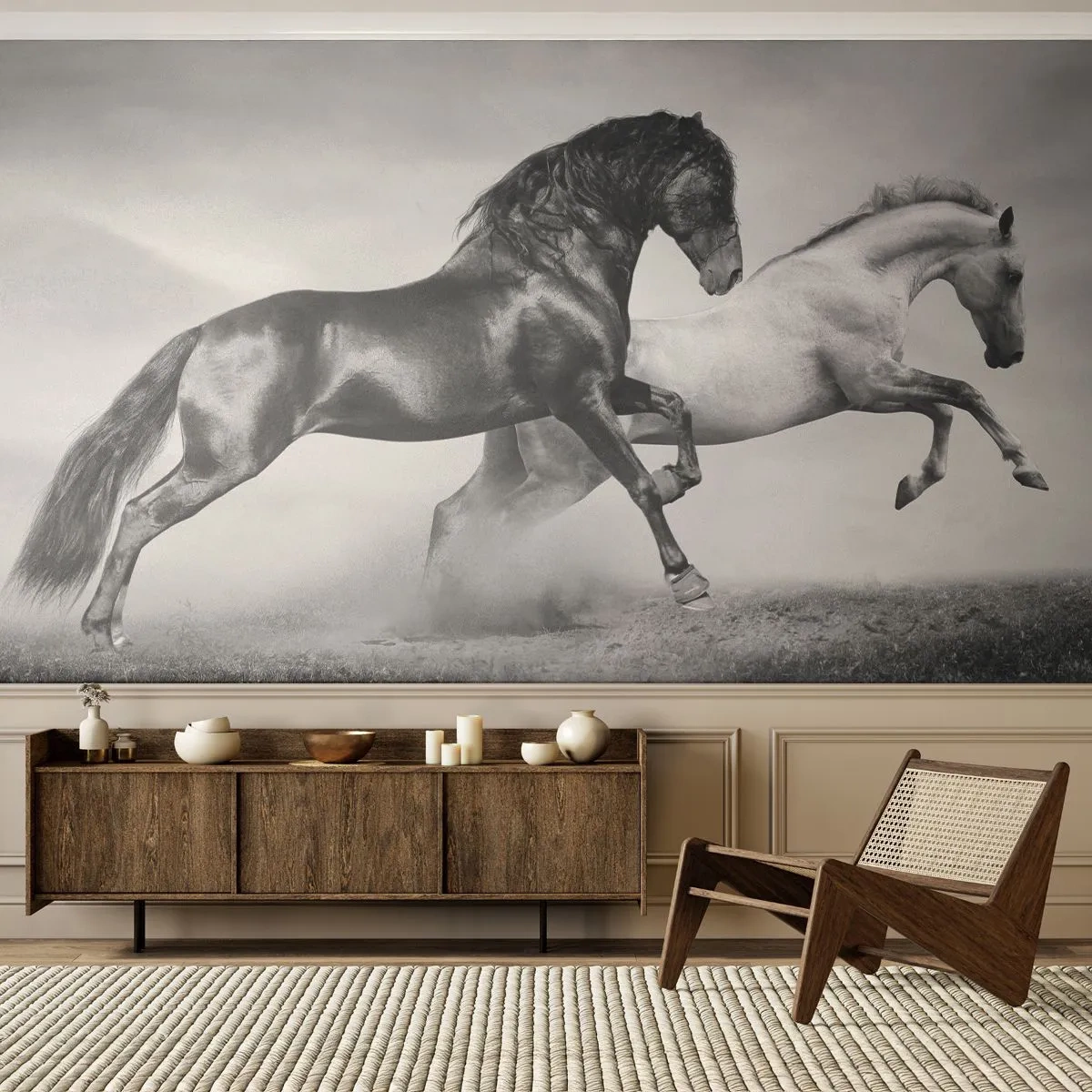 Fotomurali Premium Canvas - Angeli e demoni - Animali, Cavalli, Natura - 200x140 cm