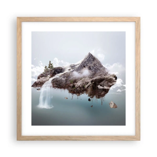 Poster in cornice rovere chiaro - Con l'occhio del surrealista - 40x40 cm