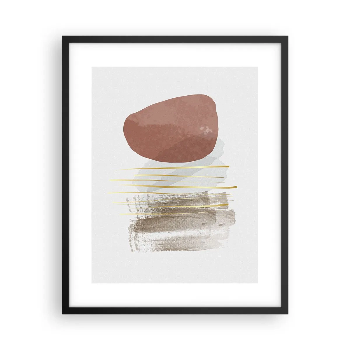 Poster in cornice nera - Colonnato astratto - 40x50 cm