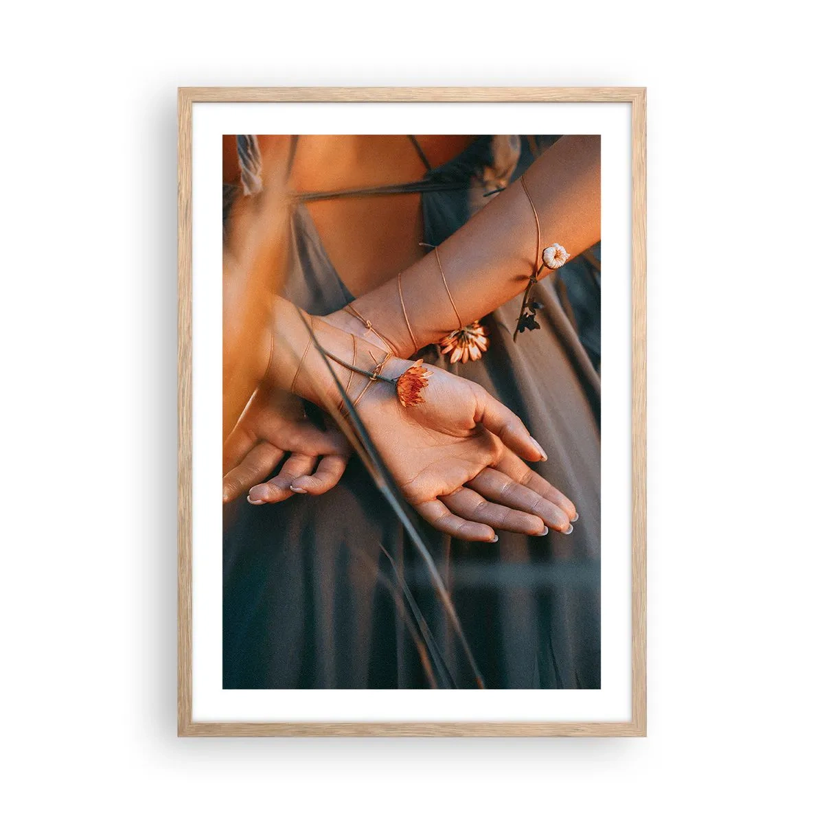 Poster in cornice rovere chiaro - Legata alla natura - 50x70 cm