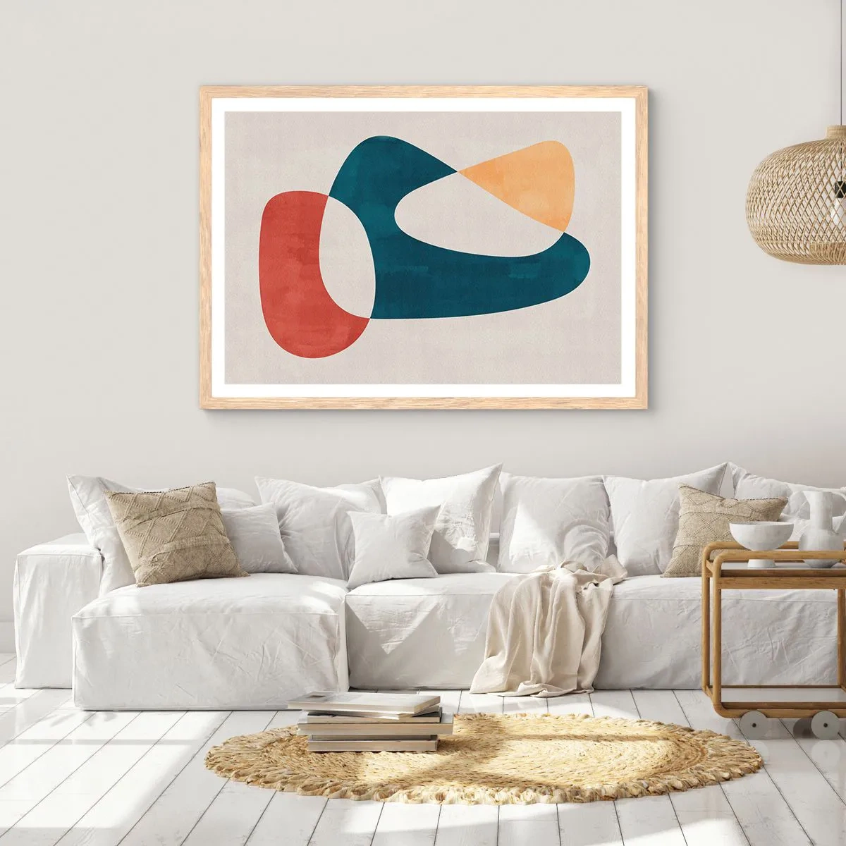 Poster in cornice rovere chiaro - Influenze e metamorfosi - 100x70 cm