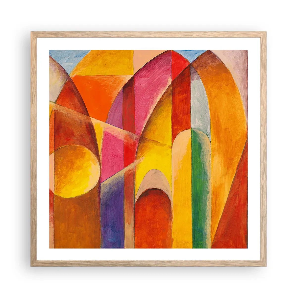 Poster in cornice rovere chiaro - La cattedrale del sole - 60x60 cm