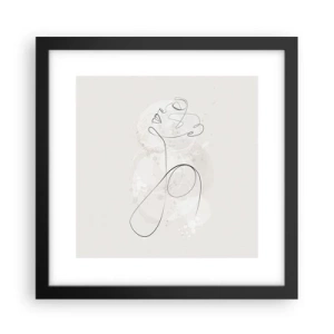 Poster in cornice nera - La spirale della bellezza - 30x30 cm