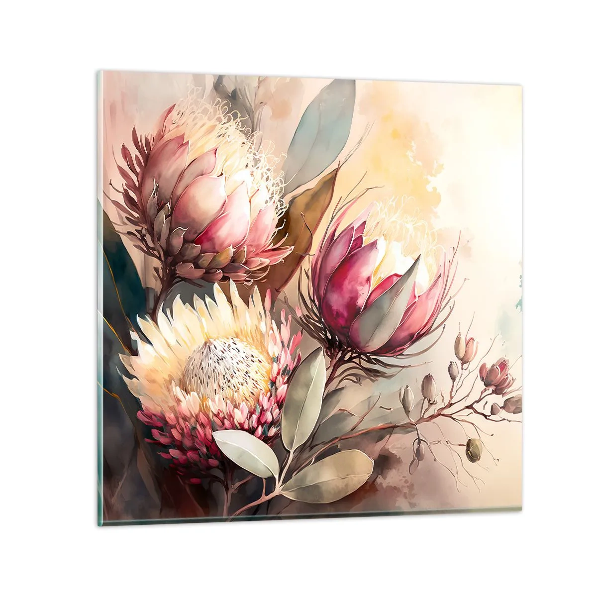 Quadro su vetro - Di profilo e di fronte - 70x70 cm