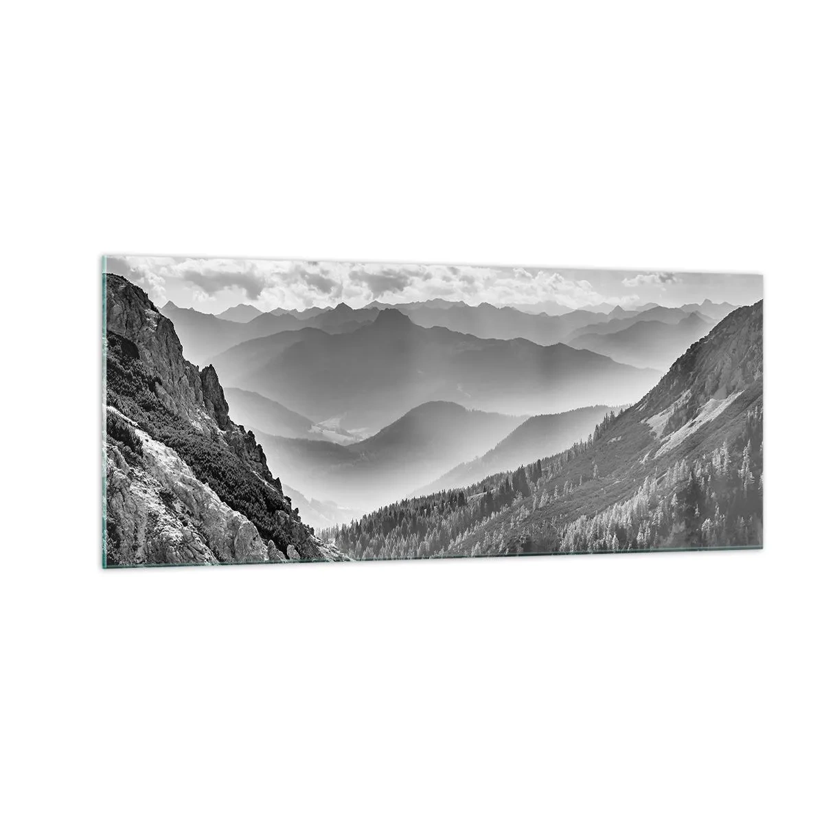 Quadro su vetro - Fino all'orizzonte - 100x40 cm