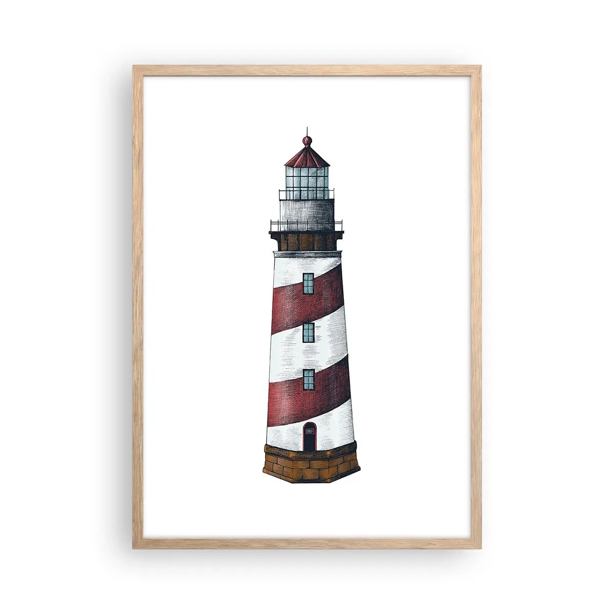 Poster in cornice rovere chiaro - Sempre di guardia - 50x70 cm