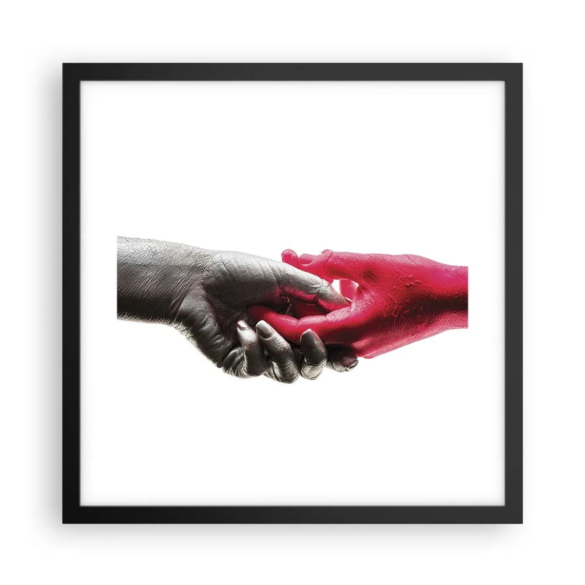 Poster in cornice nera - Insieme, sebbene diversi - 40x40 cm
