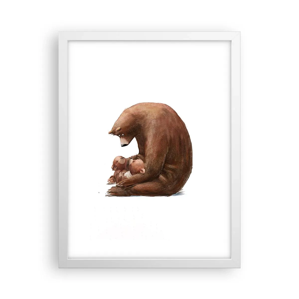 Poster in cornice bianca - Sogni d'oro, bambini - 30x40 cm
