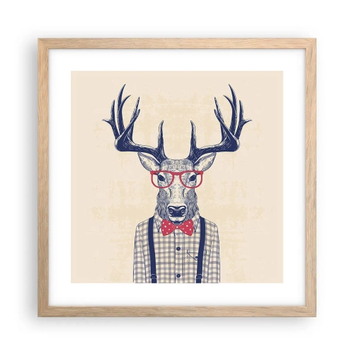 Poster in cornice rovere chiaro - Divertente stravaganza - 40x40 cm