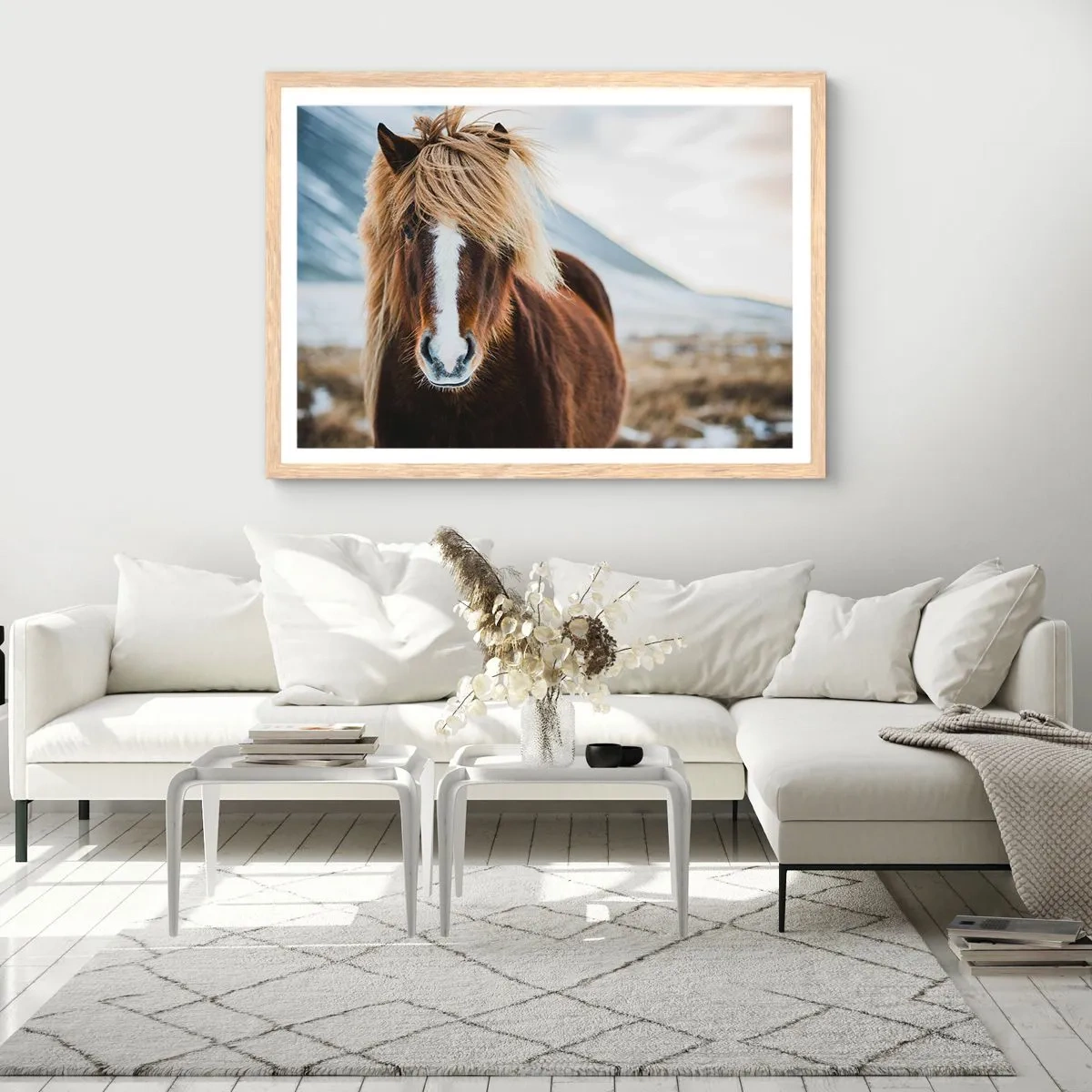 Poster in cornice rovere chiaro - Senti la libertà? - 70x50 cm