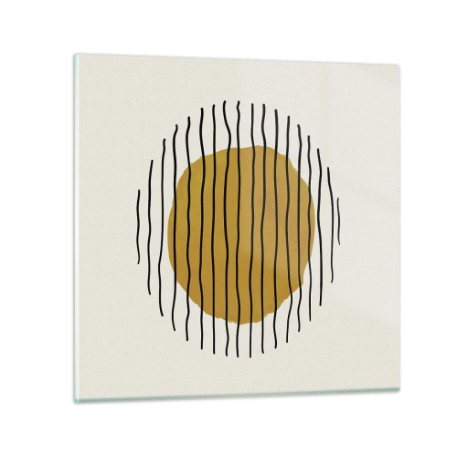 Quadro su vetro - Astrazione fremente di calore - 30x30 cm