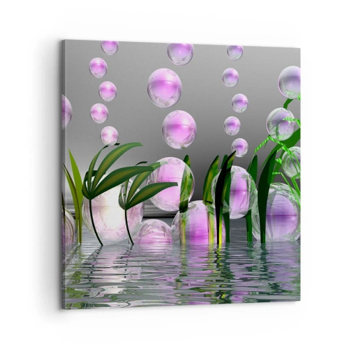 Quadro su tela - Stampe su Tela - Composizione meditativa su leggerezza e vita - 60x60 cm