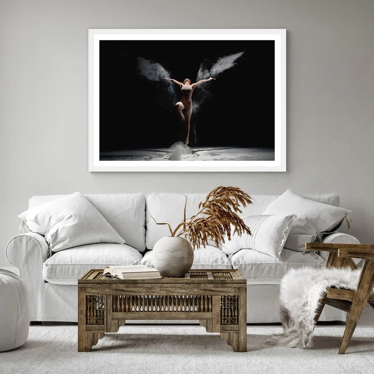 Poster in cornice bianca - Gli elfi esistono - 91x61 cm