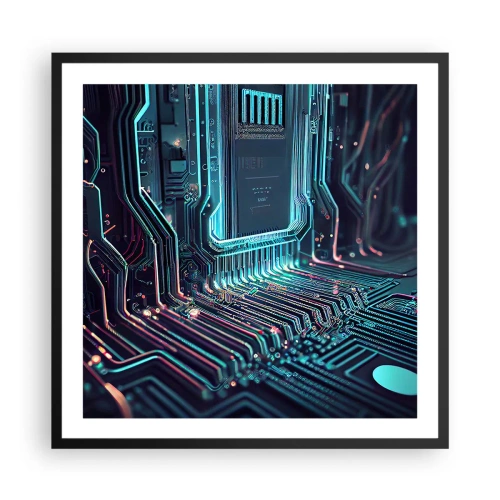 Poster in cornice nera - Sto pensando qualcosa... - 60x60 cm