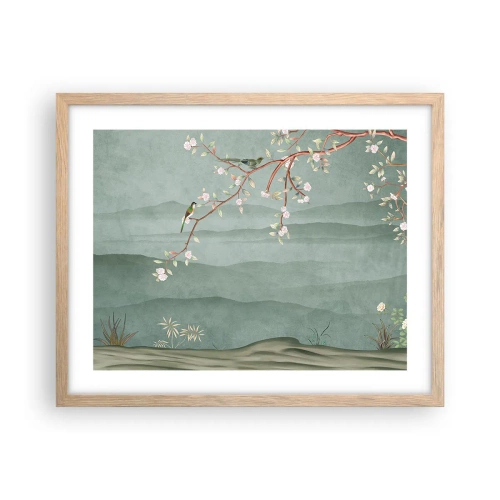 Poster in cornice rovere chiaro - Eccoti primavera - 50x40 cm