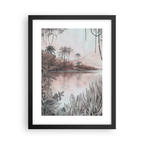 Poster in cornice nera - Diario di un esploratore del 19esimo secolo - 30x40 cm