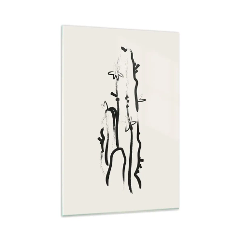 Quadro su vetro - Erba in fiore - 80x120 cm