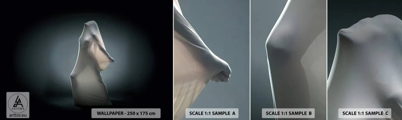 Campione di Fotomurale Adesivo Deluxe Sticker - Desideri nascosti - Donna, Danza, Pezzo - 100x30 cm