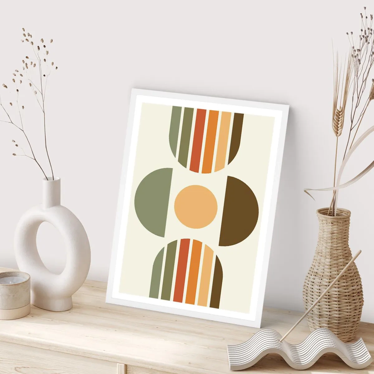 Poster in cornice bianca - Nei colori della terra - 70x100 cm