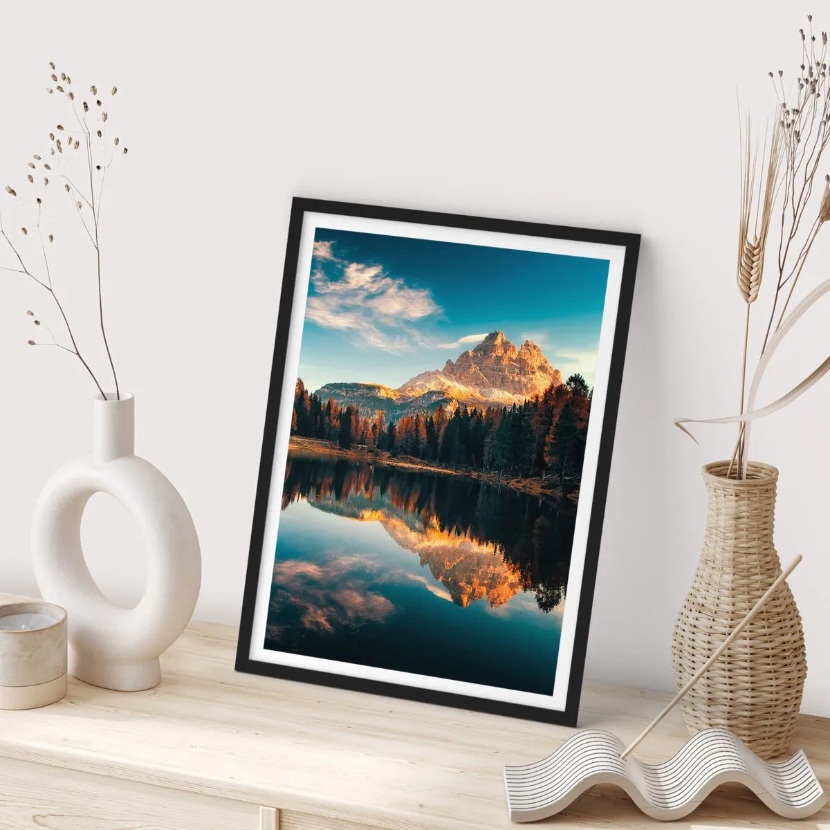 Poster in cornice nera - Paesaggio doppio - 40x50 cm