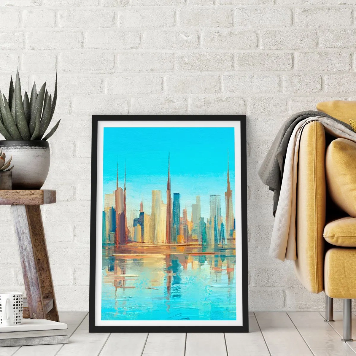 Poster in cornice nera - Metropoli assolata - 70x100 cm