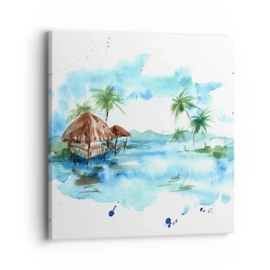 Quadro su tela - Stampe su Tela - Da qualche parte nel Pacifico - 40x40 cm