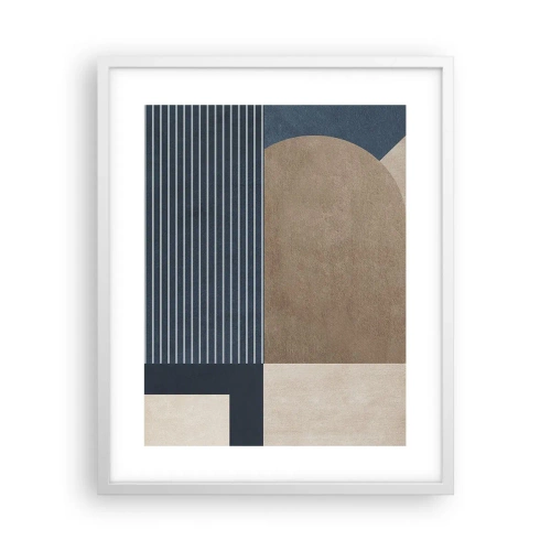 Poster in cornice bianca - Composizione di semplicità e rotondità - 40x50 cm