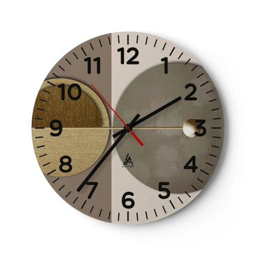 Orologio da parete - Orologio in Vetro - Equilibrio perfetto - 30x30 cm