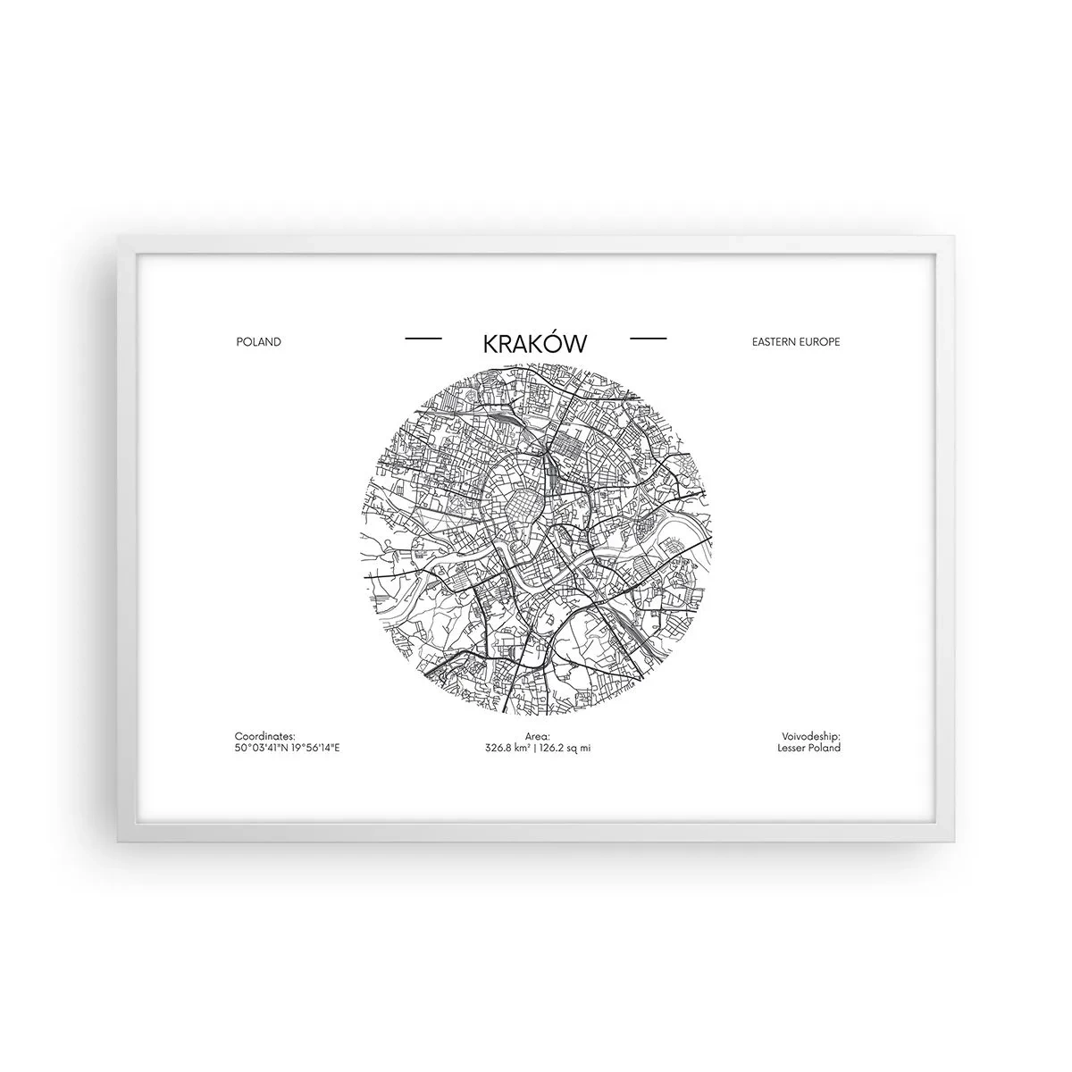 Poster in cornice bianca - Anatomia di Cracovia - 70x50 cm