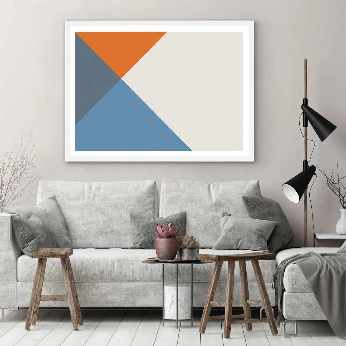 Poster in cornice bianca - Ad angolo... - 70x50 cm