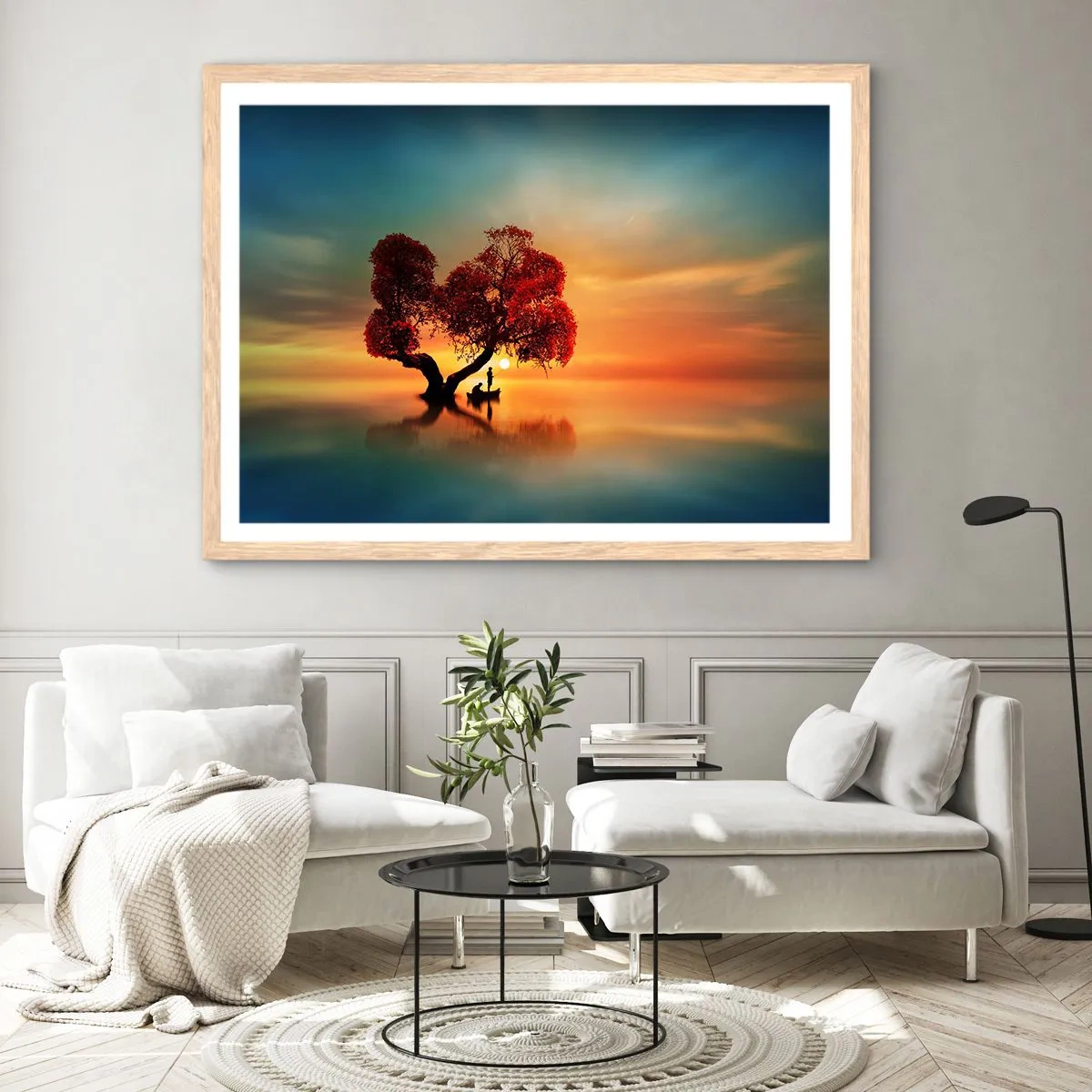 Poster in cornice rovere chiaro - Gli esiliati e il silenzio fuori dal mondo - 91x61 cm